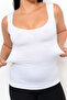 Breast Belly Waist Tightening Firming Seamless Silky Knitted White Corset Undershirt - 8