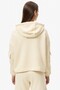 Womens Relaxed Fit Sweatshirt Hooded Cotton Comfortable Cut Women's Sweatshirt Cream - 2