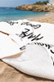 Written Motto Beach Towel - Minimalist Black and White Typographic Pool Sea Bath Seaside Cover - 3