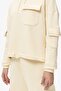 Womens Relaxed Fit Sweatshirt Hooded Cotton Comfortable Cut Women's Sweatshirt Cream - 4