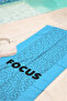 Motivational Focus Written Modern Beach Towel - Blue Typographic Minimalist Quick-Dry Towel Cover - 2