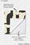Modern Beach Towel with Cat Figure - Minimalist Black Cream Pool Sea Quick-Dry Microfiber Towel - 8
