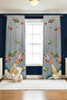 Gray Space Travel Patterned Children's Baby Room Background Curtain (Single Wing Pricing) - 2