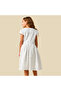 Round Neck Cap Sleeves A-Line Dress with Embellishment - 3