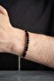 6 mm Diameter Tiger's Eye Natural Stone Men's Steel Bracelet - 3