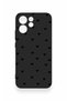 Oppo Reno 15F Compatible Black Mini Heart Pattern Silicone Case - 2