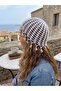 Mesh Summer Beanie with Sea Shell Embroidery Hair Accessory Beanie Fishnet Beanie - 2