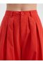 Women's 100% Cotton Balloon Fit Design Trousers with Pleated Detail on the Front - 4