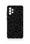 Samsung-A72 Compatible Black Leopard Patterned Silicone Case - 2