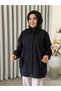 Stone Embroidered Poplin Shirt Black