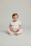 Baby Girl Ecru Blouse and Pink Leggings Set - 4
