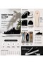 Unisex Black White Linen Transparent Sole Al Str Daily Sneakers Sports Shoes - 4