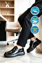 Black Patent Leather Genuine Leather Men's Casual Shoes 4013 m
