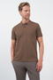 Camel Polo Collar Pique Short Sleeve Slim Fit Cotton T-Shirt 1011260170 - 4