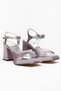 Women's Square Toe 8.5 cm Anthracite Satin Platform Heeled Shoes - 2