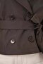 Women's Classic Collar Belted Double Button Light Brown Trench Coat - 4