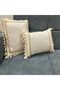 Raw Linen Jute Double Throw Pillow Cover (35X55-43X43)