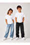 Unisex 5-Pack Black and White Basic Regularfit Crew Neck 100% Cotton Premium Kids T-Shirt - 4