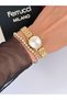 Steel Strap Minimal Case 2 Year Warranty 3 Atm Waterproof Women's Wristwatch + Bracelet Gift - 4