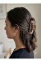 Women's Bone Patterned Oversized Hair Clip Clasp Barrette Transparent Glitter Hair Accessory Jewelry Gem 8 cm - 2