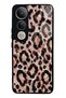 Vivo V50 Lite Rose Gold Leopard Design Glossy Phone Case