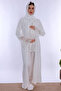 Hijab-Friendly Cotton Maternity Pajama and Robe Set Effortt - Ecru - 2