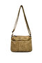 Elegant Stitching Detailed Multi-Compartment Washed Leather Women's Crossbody Shoulder Bag (Medium Size) - 2