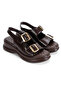 Bitter Brown Orthopedic Sole Buckle Women's Sandals - 4
