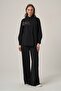 Women's Chain Detailed Long Sleeve Shirt Black 31433 - 4