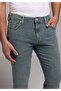 Slim Fit Men's Green Cast Denim Jean Trousers - 5