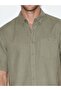 Regular Fit Linen Blended Men's Shirt - 3
