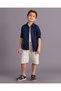 Boys Cream Striped Active Shorts - 2