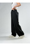 Black Striped Women's Oversize Pants Coc3172 - 2