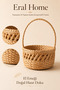 Decorative Multi-Purpose Handmade Natural Wicker Basket for Kitchen, Garden, Cottage - 4