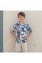 Camp Collar Short Sleeves Shirt and Shorts Set with Abstract Print - 2