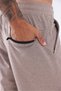Mercerized Textured Fabric, Elastic Waist, Side Pockets, Back Single Pocket, Comfortable Fit Near Knee Length Sports Shorts - 4