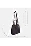Women's Bitter Brown Mini Handbag with Charm Accessories - 8