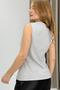 Different Button Detailed Lined Sewing Detailed Vest Gray - 3