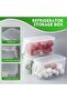 Volwco 3 Pcs 4.7L Large Plastic Refrigerator Stackable Food Storage Containers with Lids - 5