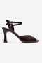 Elvia Brown Patent Leather Genuine Leather Women's Heeled Shoes - 4