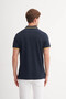 Slim Fit Navy Blue Men's Polo Neck T-Shirt 46140 - 3