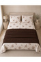 Stylish Floral Patterned Boxed Double Pique Set 200X230 cm - 2