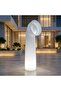 أورا مودرن حجم كبير إضاءة LED أصيص زراعة بتصميم انسيابي من بلاستيك LLDPE بسعة 10 لتر وأبعاد 38 × 45 × 172 سم
