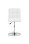 Scaun de dining, alb, din piele - 2