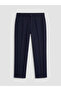 Southblue Navy Blue Regular Fit Linen Look Men's Trousers - 5