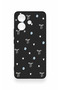 Vivo V60 Lite Compatible Mini Bow Black Patterned Silicone Case - 2