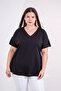 Women's Plus Size V-Neck Blouse with Sleeve Epaulettes - 5