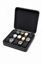 30×30×7 15 Compartments Zippered Wooden Case Watch Storage Box Black - 3