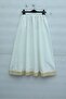 Elastic Waist Lace Pocketed Poplin Skirt - Cream - 4