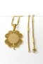 Gold Color Stainless Steel Necklace with Evil Eye Verse & Ottoman Monogram Clover Design and Bar and Chain Design - 7